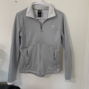 I am selling a north face gray and white jacket.